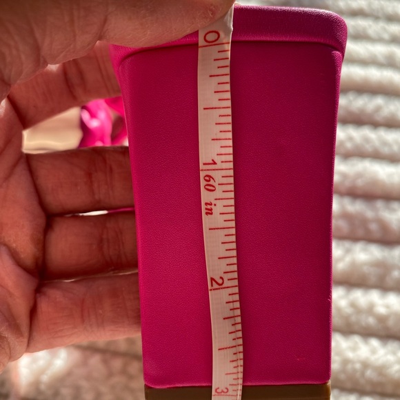 NWOT Pink Braided Women's High Heel Sandals- Block Heel - Picture 7 of 7